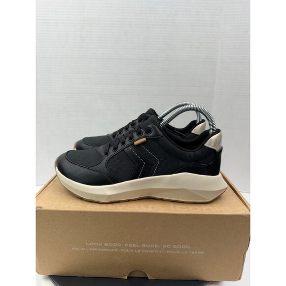 Dr. Scholl's Hannah Retro Women's Size 7 Black Athletic Ribbed Sneaker Shoes NEW - Picture 2 of 11